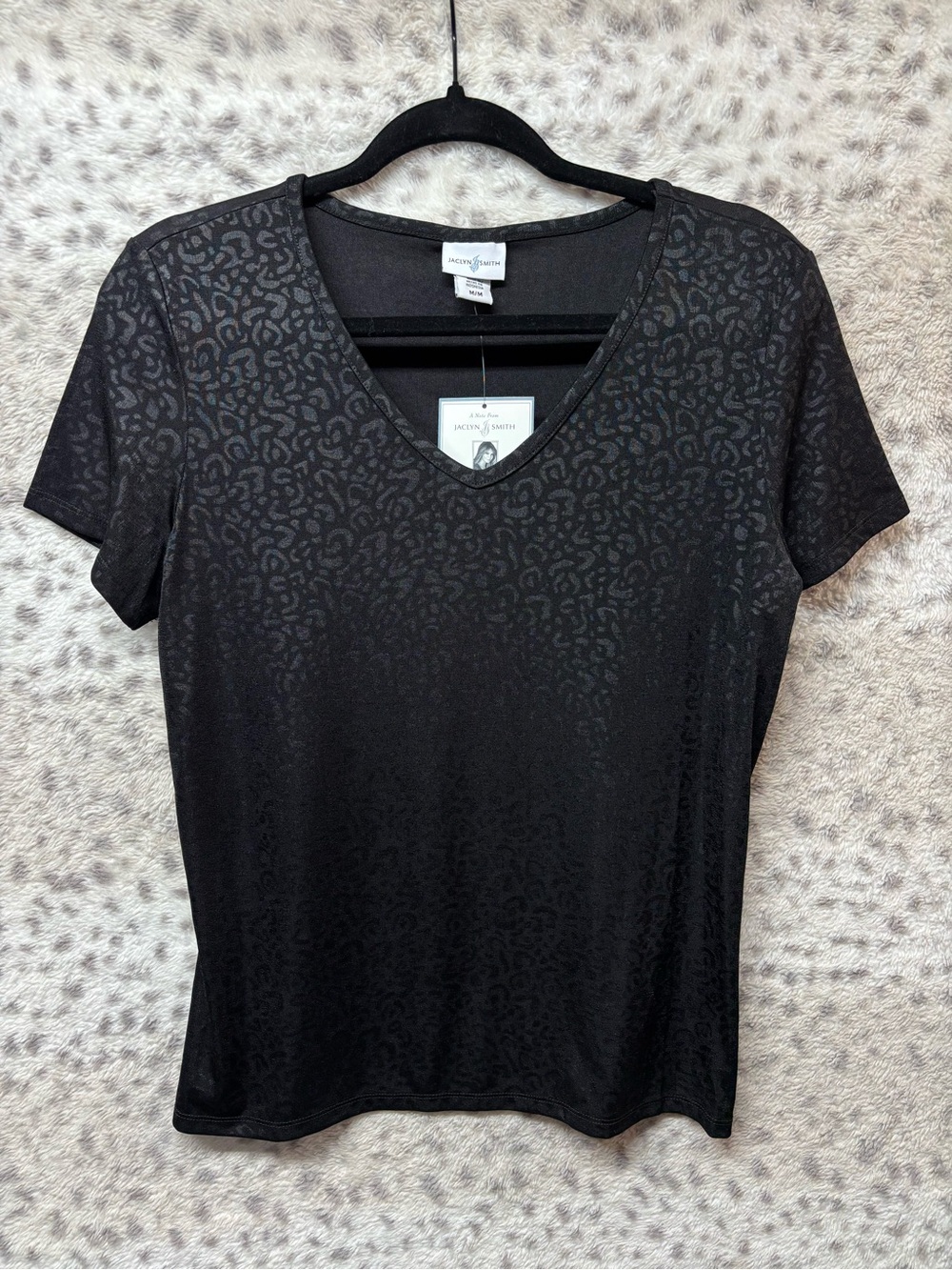 Y2K JACLYN SMITH ANIMAL PRINT TOP